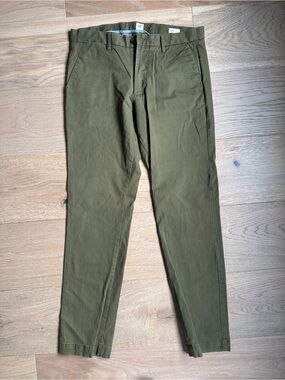 Gap Slim Chino Pants Olive Green 32"x32"